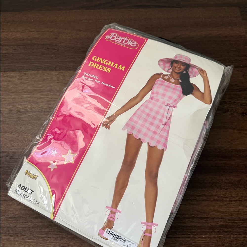 Barbie Pink Gingham Dress with Hat